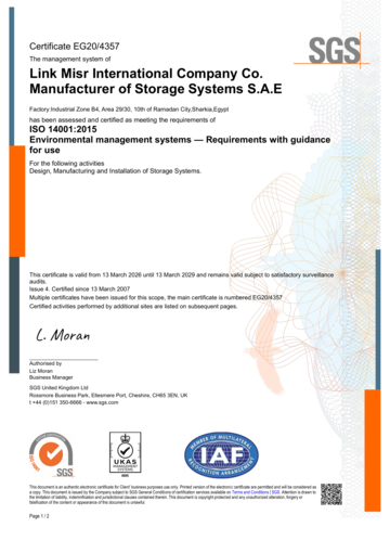 Digital image: SGS ISO 14001 2015 EG204357 2026 1 1